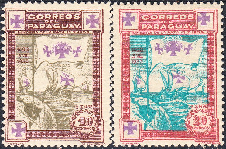 Paraguay #330-337  MNH