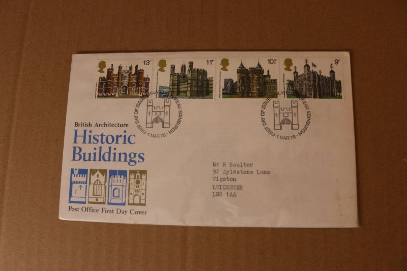 1978 British Architecture Historic Buildings FDC w/4 Stamps