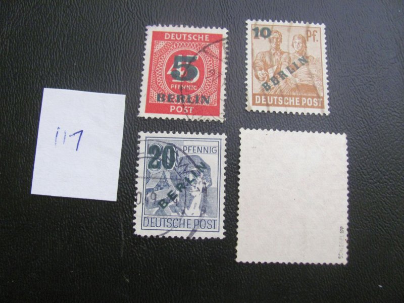 BERLIN 1949 USED SIGNED SCHLEGEL SC 9N64-67 SET  XF $27+ (117)