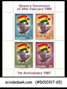 GHANA - 1967 GHANA'S REVOLUTION - Miniature sheet MNH