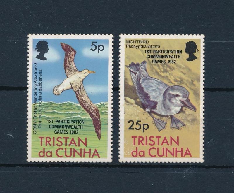 [52340] Tristan da Cunha 1982 Birds Vögel with ovp Commonwealth games MNH