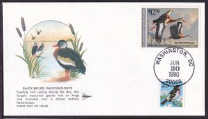 1990 Federal Duck Stamp Sc RW57 $12.50 FDC with Gill Craft cachet (N1