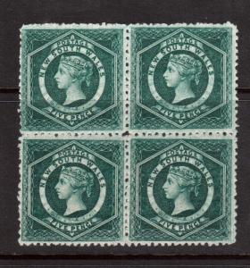 New South Wales #65d VF/NH Block