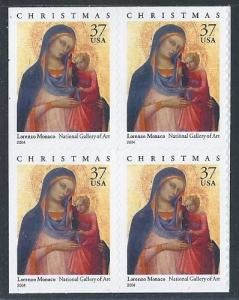 SC# 3879 MNH - Christmas 2004 - SCV $3.00 - Block of 4