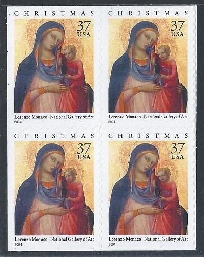 SC# 3879 MNH - Christmas 2004 - SCV $3.00 - Block of 4