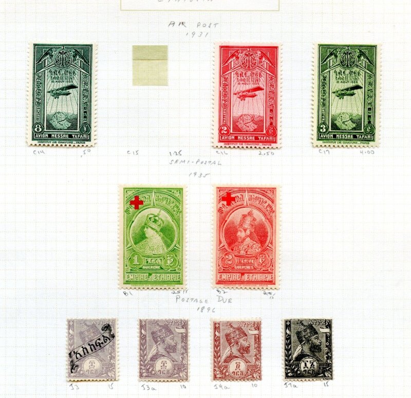 ETHIOPIA SELECTION OF  STAMPS MINT HINGED & USED YOU DO THE GRADING HAVE FUN BID