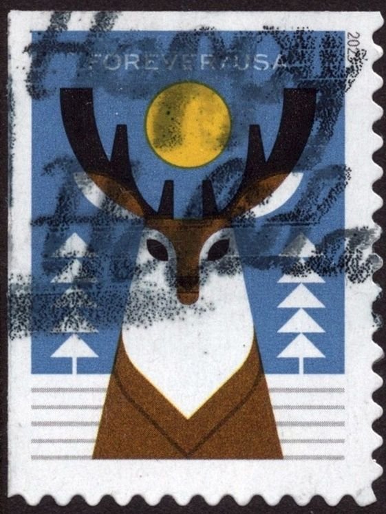 SC#5822 (Forever) Winter Woodland Animals: Deer (2023) Used