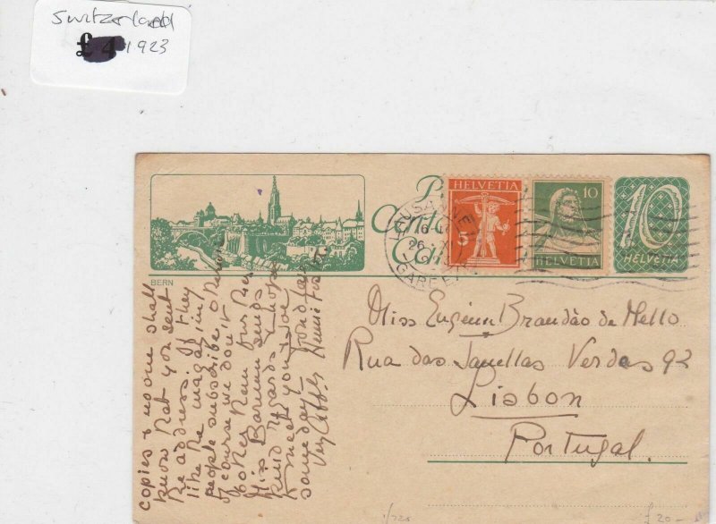 Japan to switzerland 1923 stamps cover Ref 8691
