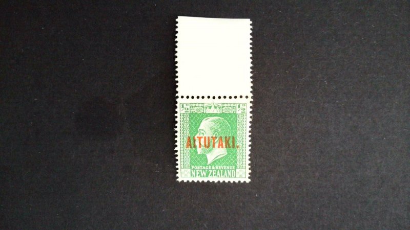 Aitutaki Sc# 19 Mint Never Hinged MNH with Top Margin