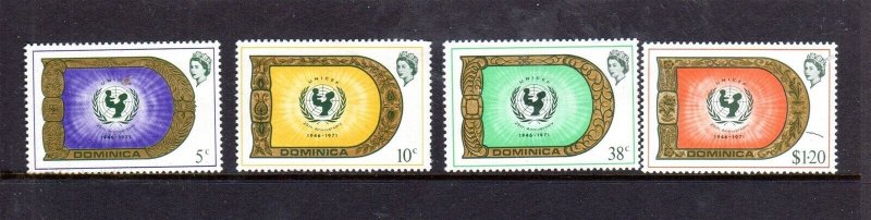 DOMINICA #320-323 1971 UNICEF 25TH. ANNIV. MINT VF NH O.G