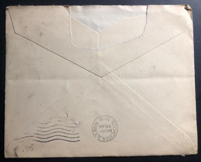 1908 Chile  Postal Stationary Cover To Science Institute  Rochester NY