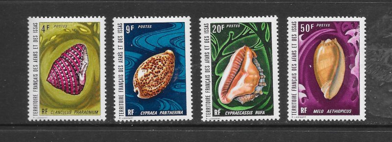 SHELLS - AFARS & ISSAS #358-61 MNH