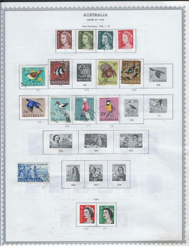 Australia '59//'70. Mounted album pages [m/u]