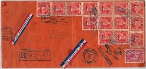 61292 -  EL SALVADOR - POSTAL HISTORY -  Large AIRMAIL MAIL  COVER to ITALY 1947