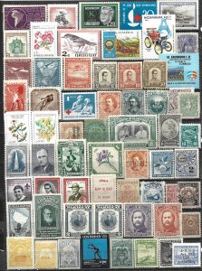 COLLECTION LOT 21743 LATIN AMERICA 63 UNUSED AC STAMPS