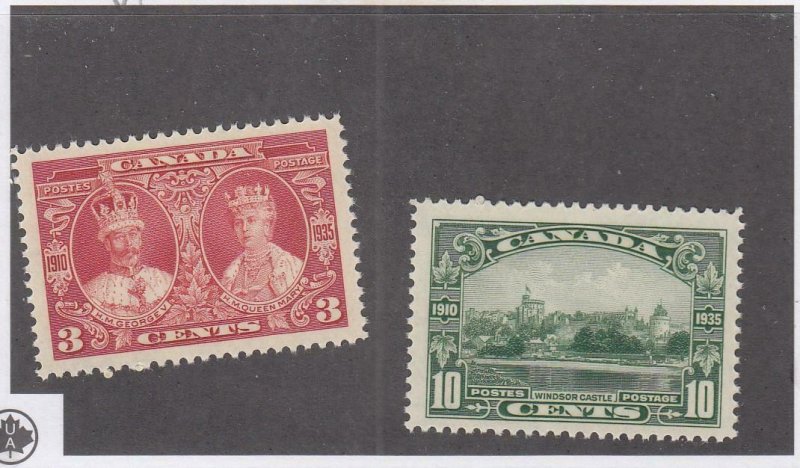 CANADA (MK2841) # 213,215 VF-MH 3,10cts  KGV-QUEEN MARY / WINDSOR CASTLE CV $15
