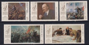 Russia 1987 Sc 5591-5 Various Paintings by Russian Artists Stamp MNH