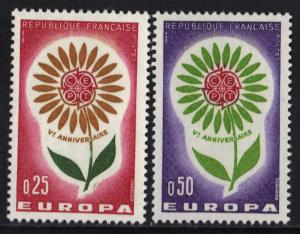 France   #1109-1110  MNH  1964   Europa