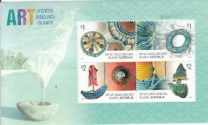 Cocos (Keeling) Islands 2016 MNH Souvenir sheet of 4 Art of the Islands