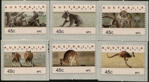 Australia CPS Kangaroos and Koalas NPC 1993 diecut set MNH