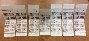 BK137 American Wildlife #1889a  7 diff complete Booklets  Plates  1,2,3,4,8,9,10
