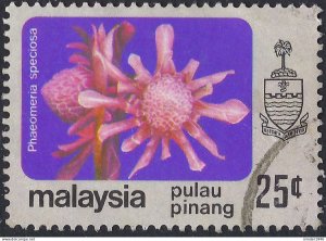 MALAYSIA PENANG 1979 25c Multicoloured, Flowers SG92 FU