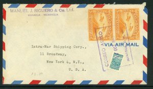 Nicaragua 1945 Airmail Momotombo Cover U684 ⭐⭐⭐⭐⭐