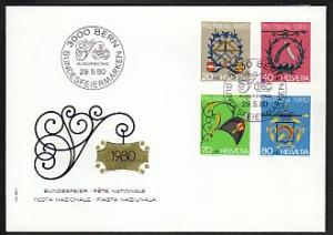 Switzerland B471-B474 Signs 1980 U/A FDC  