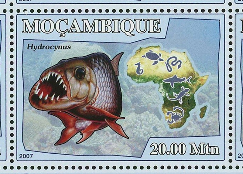 Poisonous Fish Stamp Balistodae Hydrocynus Lophius S/S MNH #2949-2954