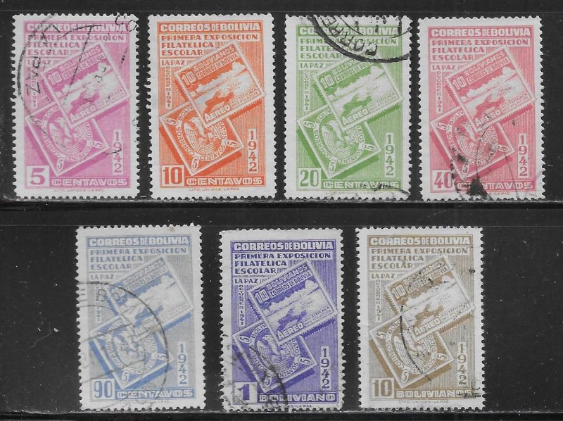 Bolivia 274-82 Philatelic Exposition set Used