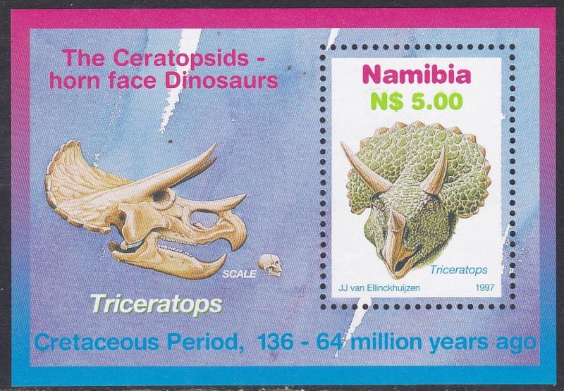 Namibia # 847, Dinosaurs, NH, 1/2 Cat