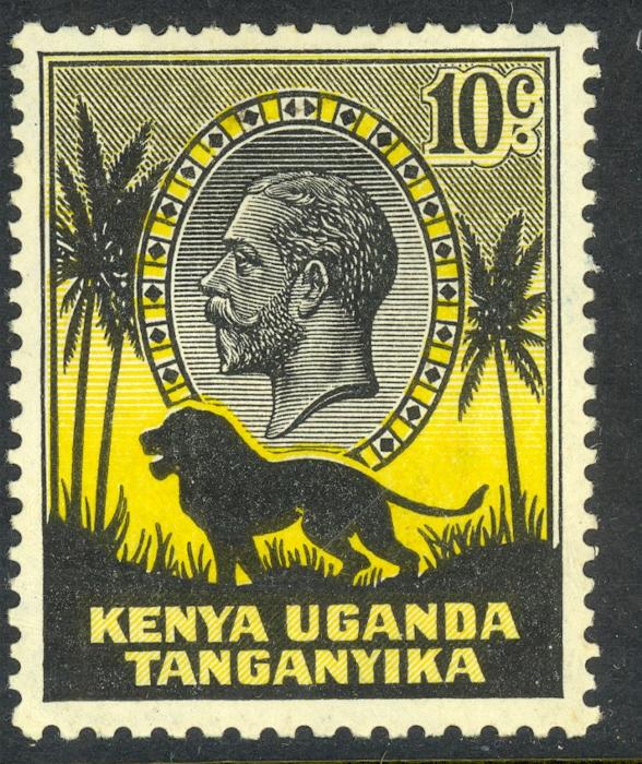 KENYA UGANDA TANGANYIKA 1935 KGV 10c Lion Pictorial Sc 48 MH