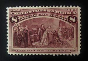 StampGeek Scott #236 MINT, VERY FINE-EXTRA FINE, NEVER HINGED