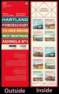 Canada 3181-3185 3185a Historic Covered Bridges 'P' booklet (10 stamps) MNH 2019