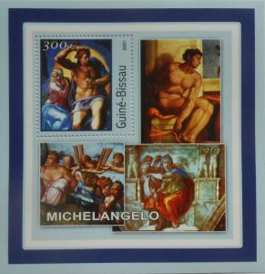 Guinea-Bissau MNH S/S Michelangelo Paintings 2001