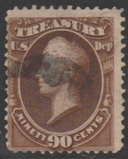 U.S. Scott #O82 Perry - Official Treasury Stamp - Used Single