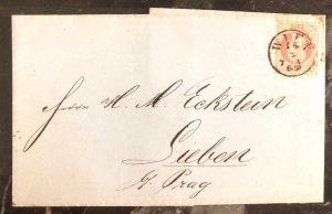 1869 Vienna Austria Letter Cover To Sieben