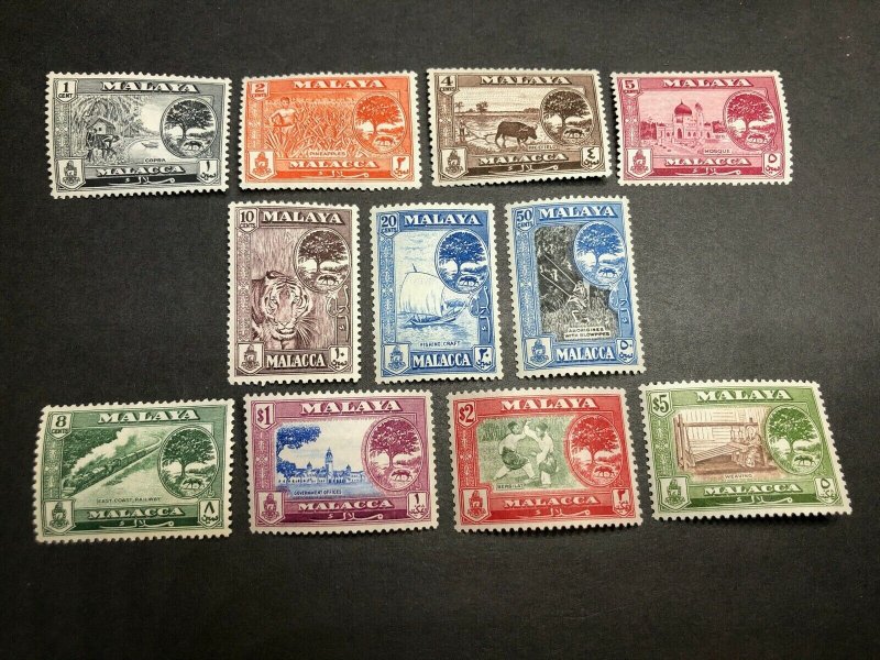 Malaya -- Malacca Scott 45-66 Mint OG CV $34.95