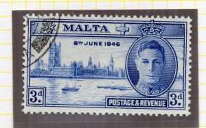 Malta 1946 Early Issue Fine Used 3d. NW-200477 