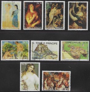 Sao Tome and Principe #966-974 (1990), CTO compl. set, cat. $14.25