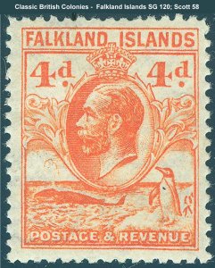 Falkland Islands Scott 58, SG 120 - LH