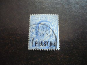 Stamps - Great Britain Offices in Turkey- Scott# 13 - Used Part Set of 1 Stamp