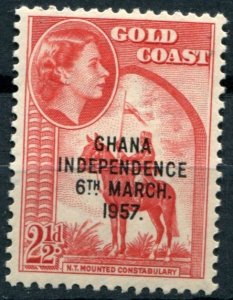 Ghana Sc#26 MNH, 2½p red, Independence Definitives (1958)