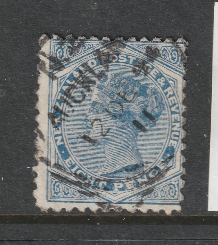 New Zealand a used 8d blue from 1882 perf 12 x 11.5