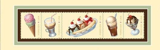 2016 47c Soda Fountain Favorites, Strip of 5 Scott 5093-97 Mint F/VF NH