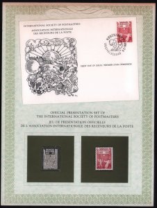 Denmark Danmark 1981 Silver stamp Intl. Soc. of Postmaster by Czeslaw Slania