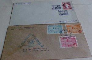 JAPAN PHILLIPPINES AP 10,1943 AND  OCT 14,1944 AGUINALDO