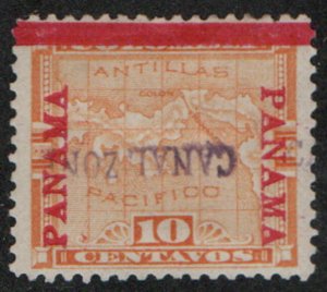 USA Canal Zone #3a VF/XF OG Hr, very rare Inverted USA Canal Zone, neat! CH...