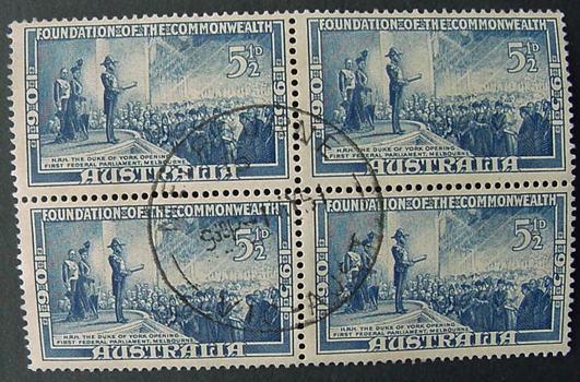 Australia, Scott 242, Used block of 4