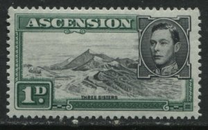 Ascension 1938 KGVI 1d green & black mint o.g. hinged